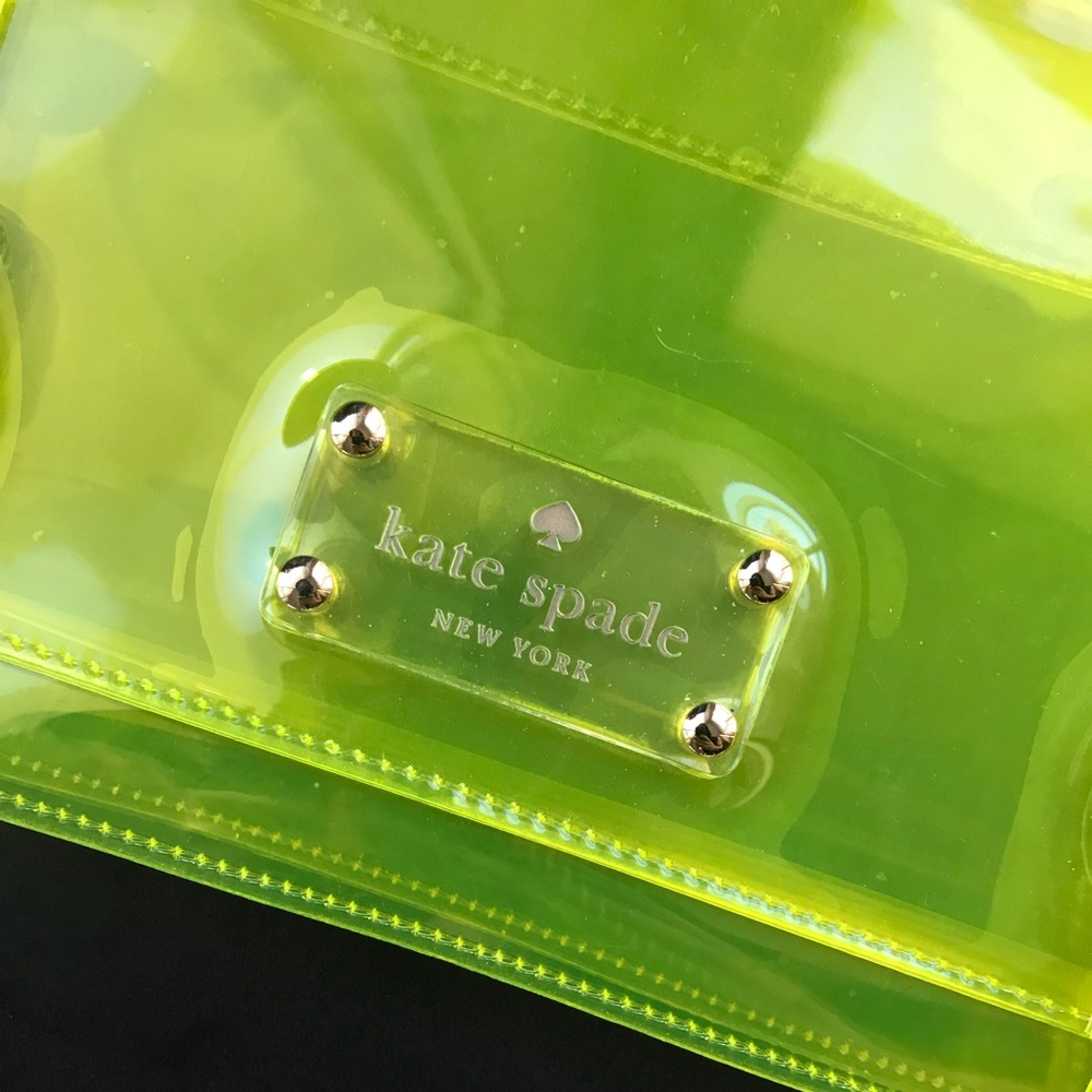 KATE SPADE See-through Neon Yellow Clutch! RARE!👽 - Picture 5 of 7